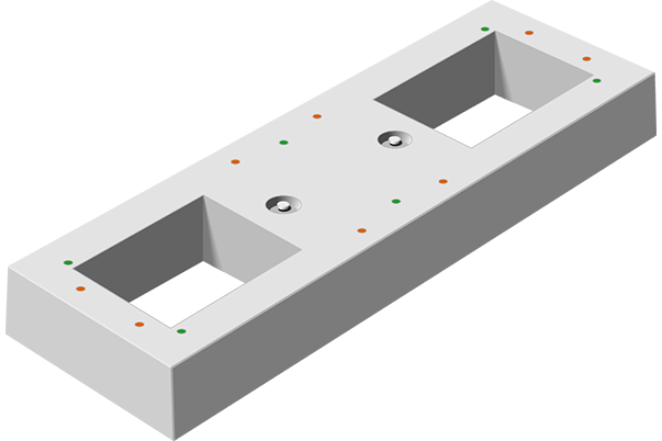 Dalle support béton pour armoire de rue FTTH